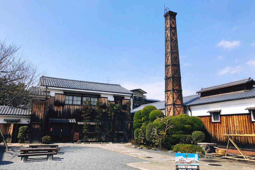 A chimney used in the sake brewing process at Gekkeikan Okaru Sake in Kyoto, Japan.