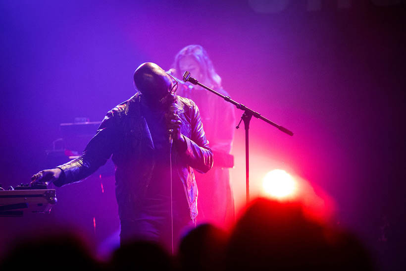 Obaro Ejimiwe, also known as Ghostpoet, performing at Les Nuits Botanique in 2015.