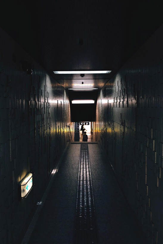 One of the many underground passages in Okayama.