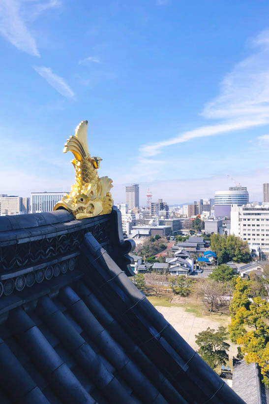 Looking over Okama on the top floor of the castle.