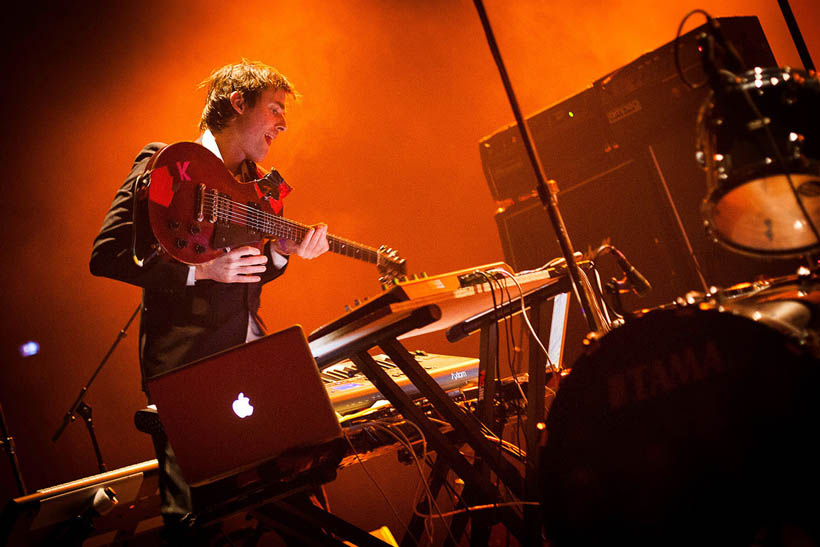 Battles live at the Domino Festival at the Ancienne Belgique, Belgium on 11 April 2011