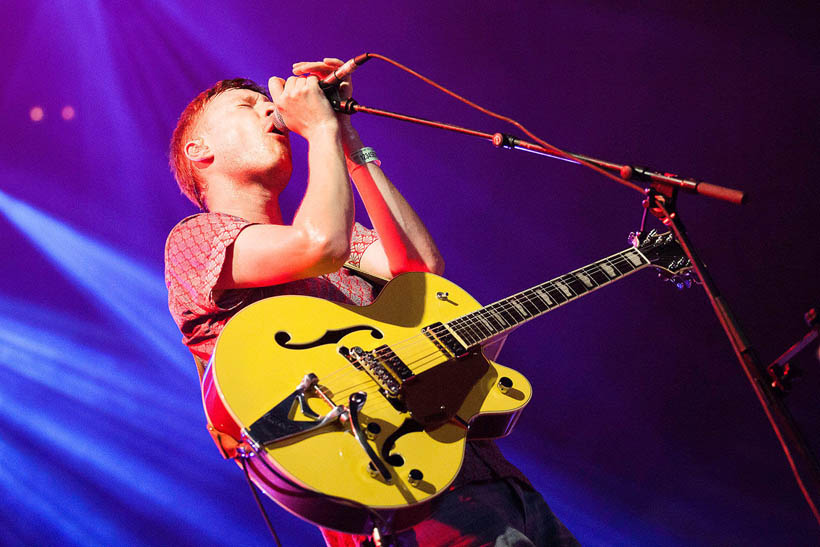 Django Django live at Rock Werchter Festival in Belgium on 6 July 2013