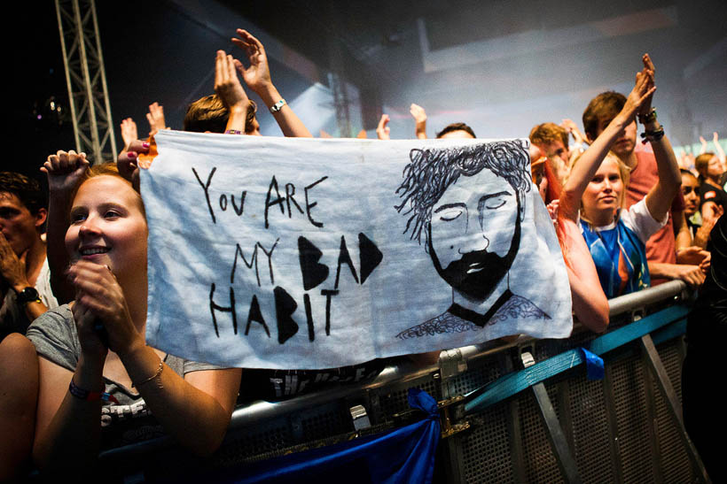 Foals live at Rock Werchter Festival in Belgium on 6 July 2014