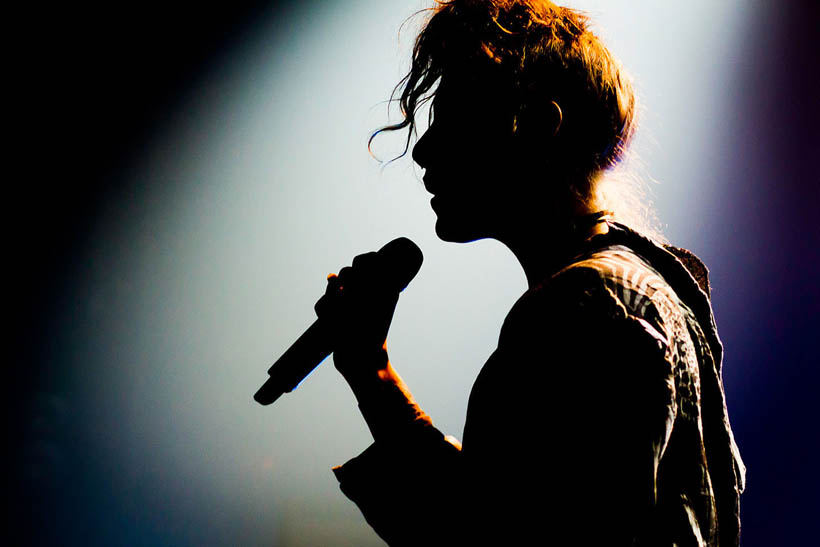 Samantha Urbani of Brooklyn based band Friends performing at Les Nuits Botanique 2012 in Brussels.