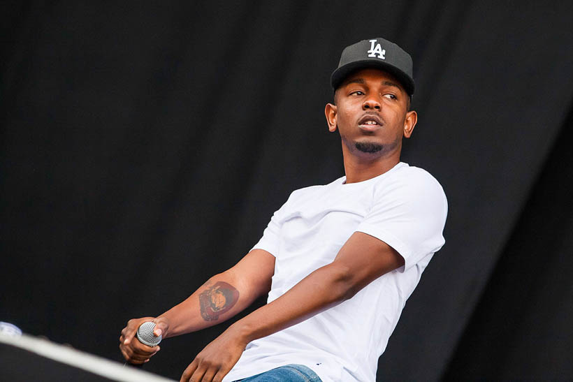 Kendrick Lamar live op Rock Werchter Festival in België op 6 juli 2013