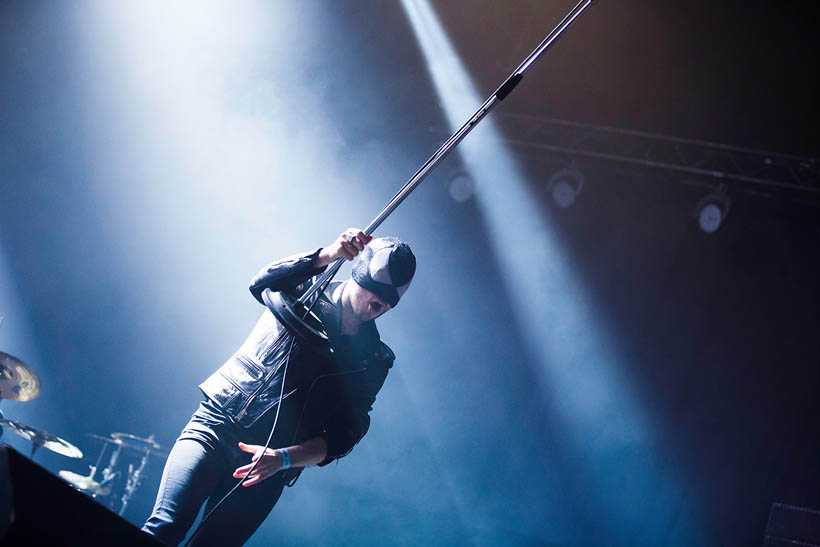 The Bloody Beetroots live at Rock Werchter Festival in Belgium on 4 July 2013