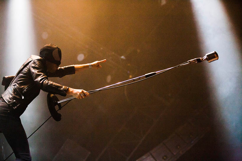 The Bloody Beetroots live at Rock Werchter Festival in Belgium on 4 July 2013