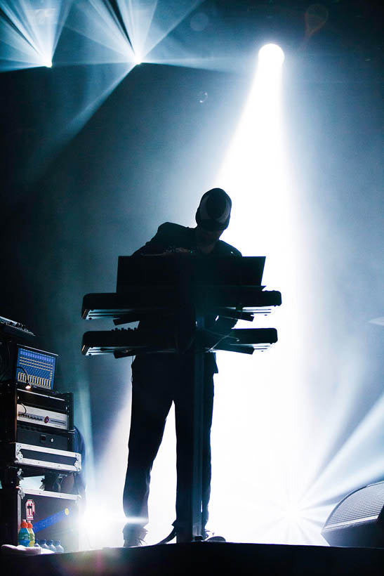 The Bloody Beetroots live at Rock Werchter Festival in Belgium on 4 July 2013