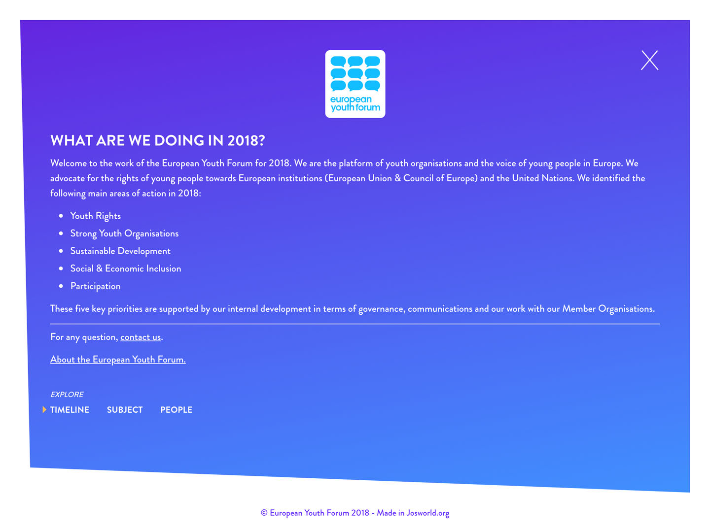 Intro page of the Implementation Tool.